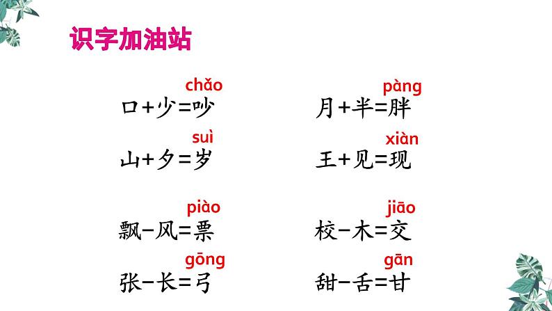 部编版一年级语文下册课件 第七单元语文园地七02