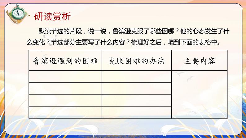 部编版语文六年级下册 第5课《鲁滨逊漂流记（节选）》第二课时 课件+教案+练习+任务清单05