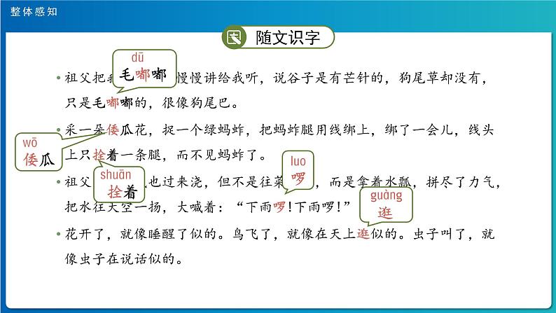 《祖父的园子》第1课时示范公开课教学课件【人教部编版五年级下册】07