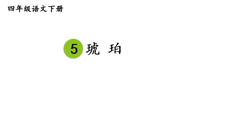 部编版四年级语文下册--5 琥珀（课件）第4页