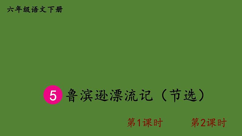 部编版六年级语文下册--5 鲁滨逊漂流记（节选）（课件）第1页