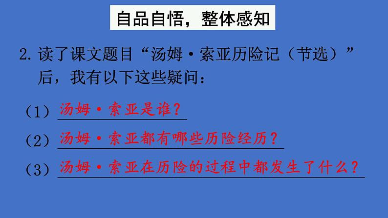 部编版六年级语文下册--7 汤姆·索亚历险记（节选）（课件）04