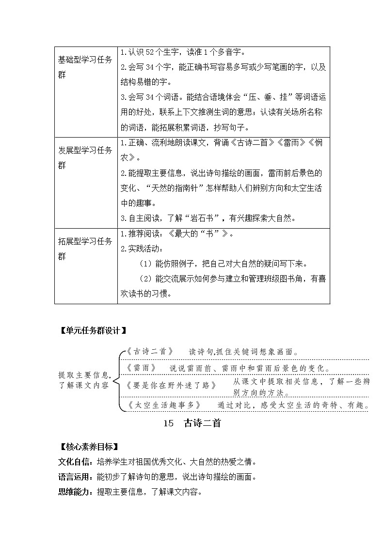 15 古诗二首（教案）二年级下册语文部编版第2页