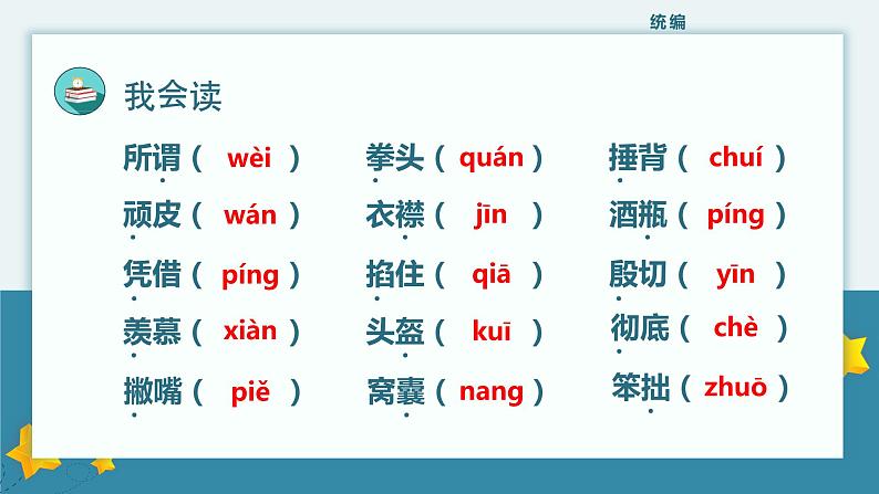 【统编版】小学语文四年级上册第六单元复习教学PPT课件03