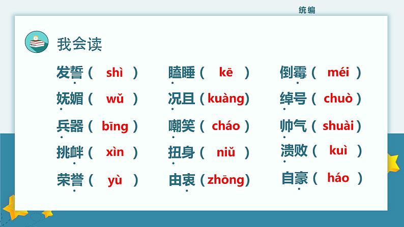 【统编版】小学语文四年级上册第六单元复习教学PPT课件04