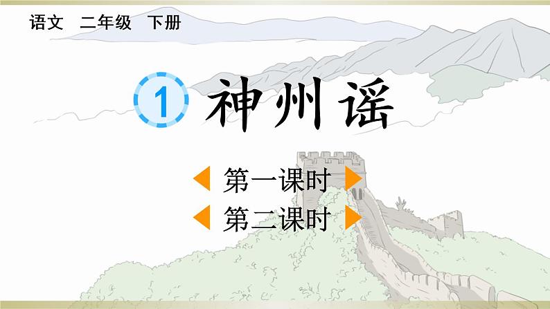 小学语文部编版二年级下册识字1《神州谣》课件（2023春）第1页