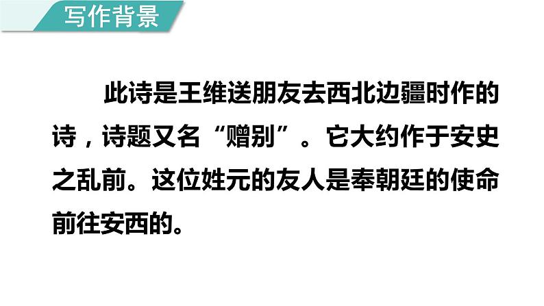 古诗词诵读2《送元二使安西》（课件）部编版语文六年级下册03