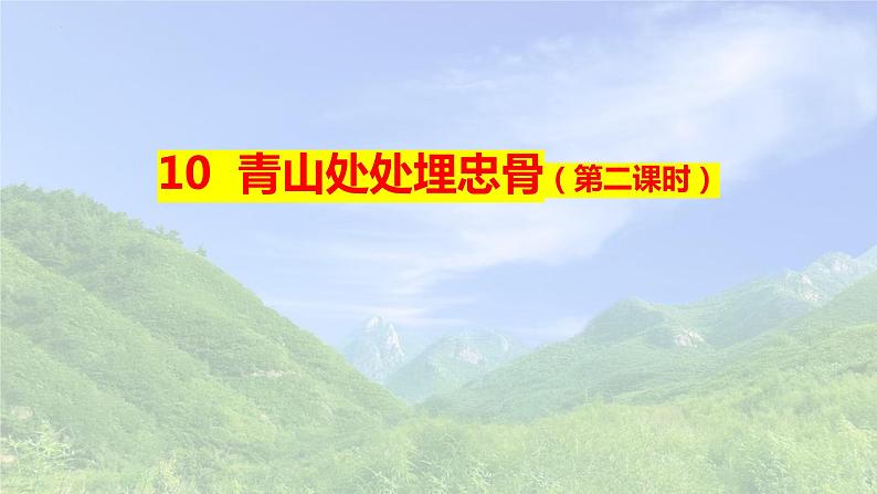 10《青山处处埋忠骨》第二课时（课件）部编版语文五年级下册第1页