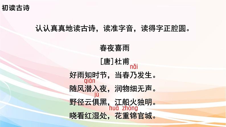 人教部编版语文六年级下册 古诗词诵读 3 春夜喜雨 课件04