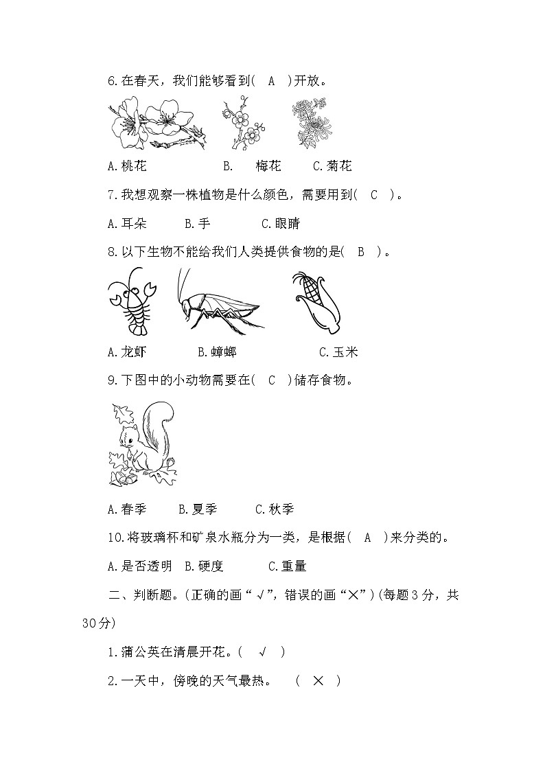 人教版2022-2023学年二年级上册语文期中达标测试卷（含解析）第2页