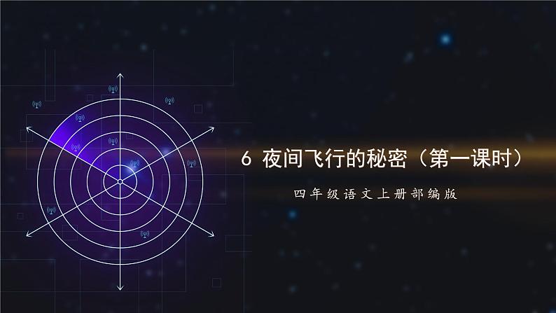 四年级语文上册部编版第6课《夜间飞行的秘密》第一课时（课件+教案+学案+练习）01