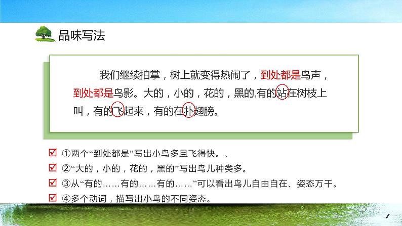 五年级语文上册部编版第23课《鸟的天堂》第二课时（课件+教案+学案+练习）06