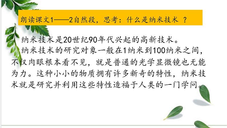 人教四下 纳米技术就在我们身边 第一课课件PPT第4页