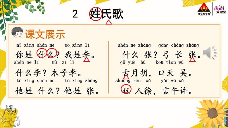 识字2 姓氏歌课件PPT第6页