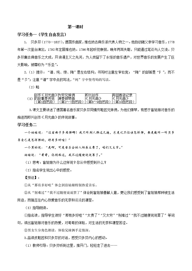 第23课《月光曲》第一课时（教学课件+教学设计+学案+分层作业）-六年级语文上册部编版02