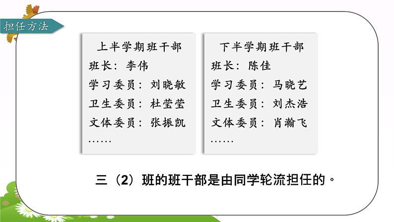 部编版语文三年级下册 第二单元 口语交际 该不该实行班干部轮流制课件PPT02