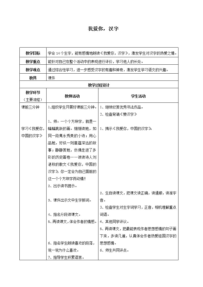 部编版五年级语文下册--第三单元综合性学习-我爱你，汉字（教学设计3）第1页