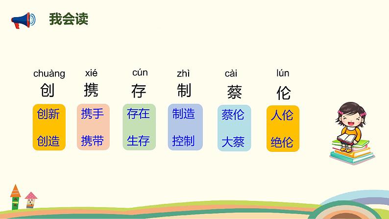 部编版三年级语文下册--10.纸的发明（课件）第3页