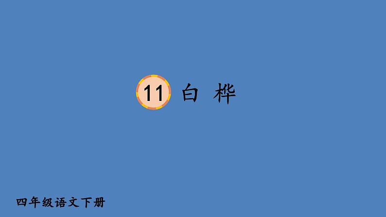 部编版四年级语文下册--11 白桦（优质课件）第1页