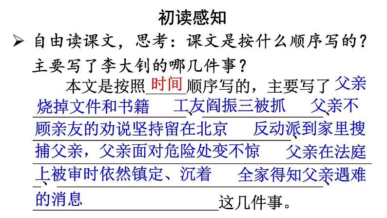 部编版六年级语文下册--11 十六年前的回忆（优质课件）03