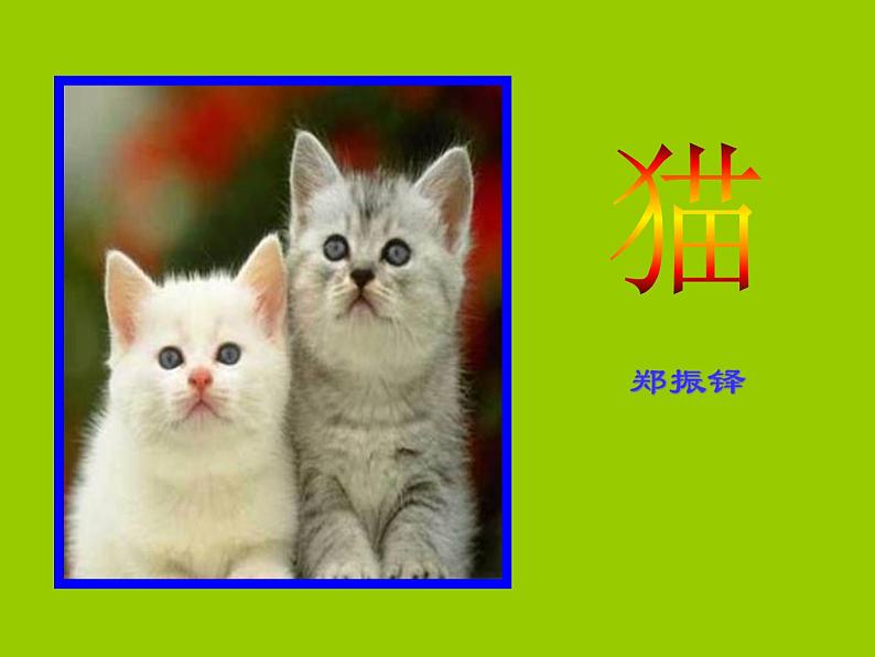 部编版四年级语文下册--13.猫（课件1）第1页