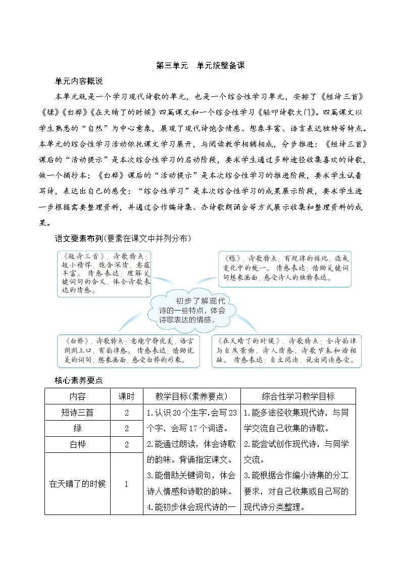 第三单元统整备课第1页