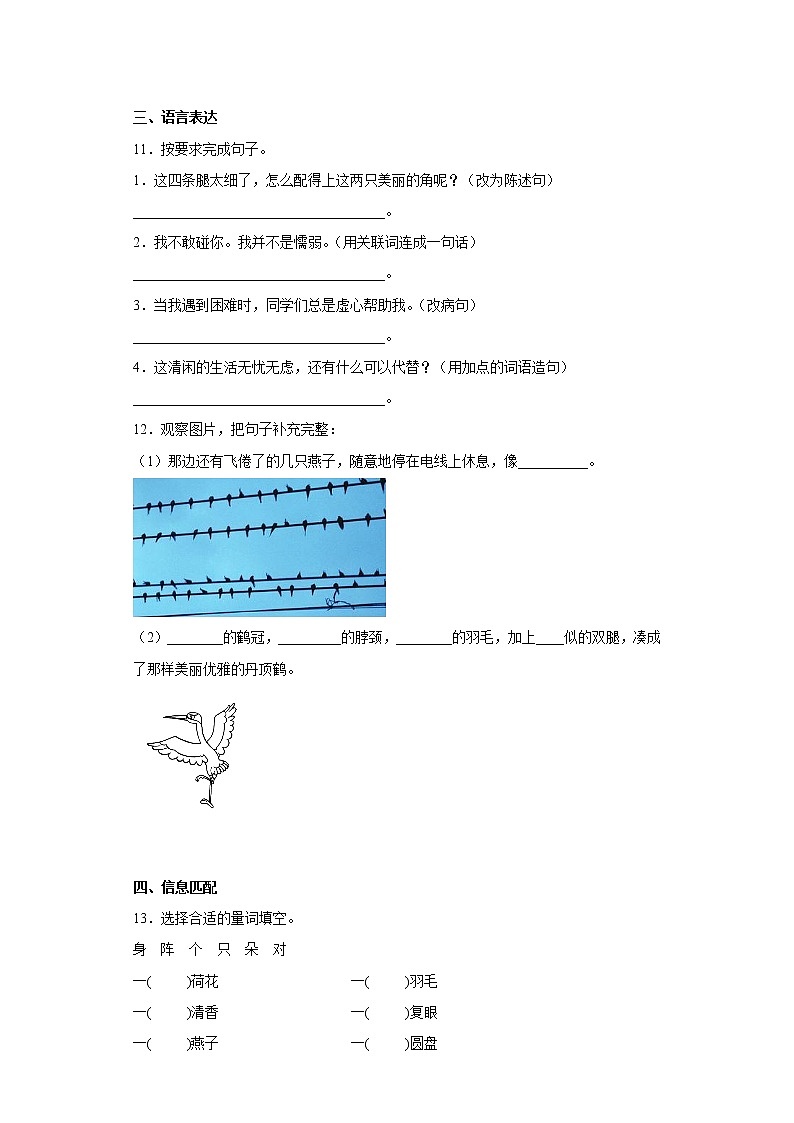语文部编版3年级下册第1单元第4课昆虫备忘录分层作业（提升版）(含答案)03
