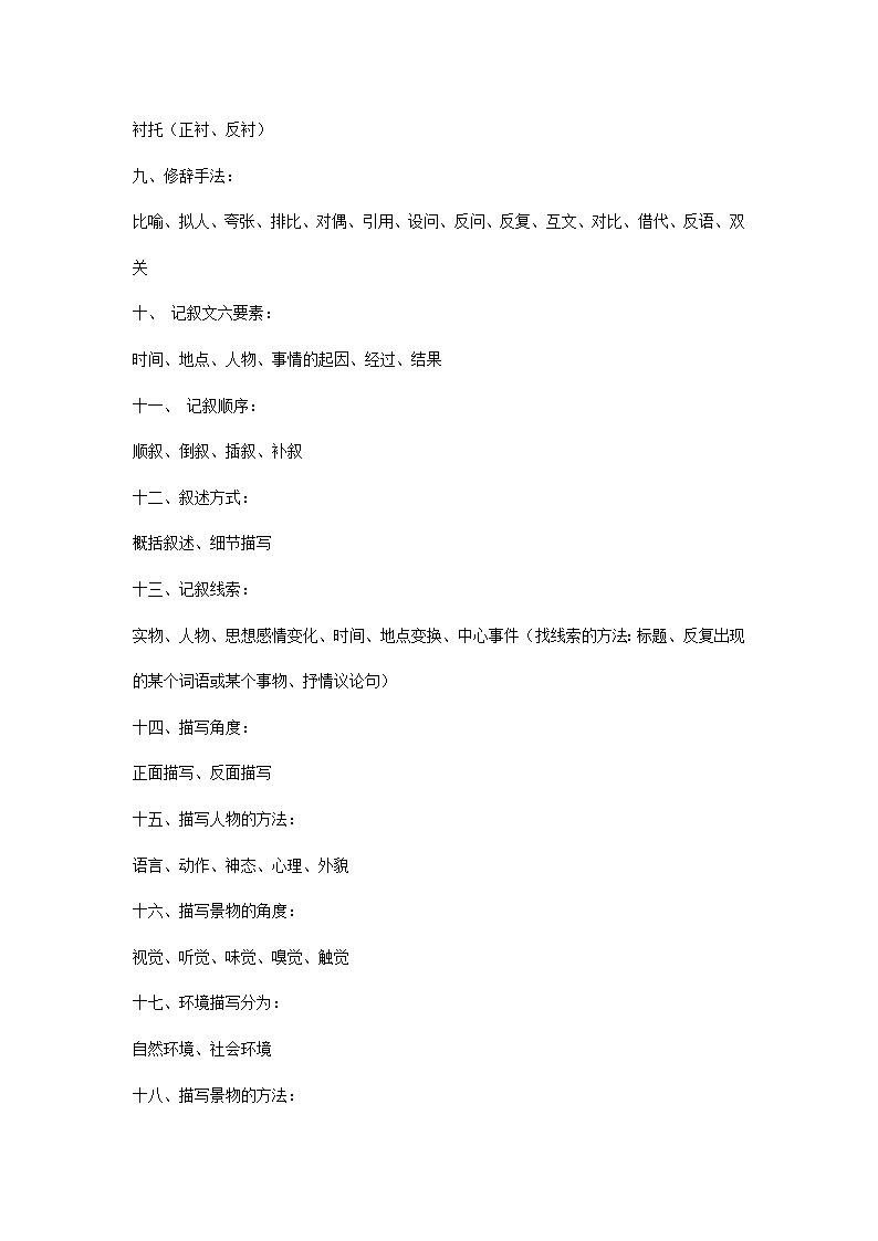 36个小学语文常识必考知识点02