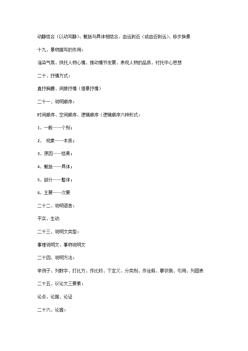 36个小学语文常识必考知识点03