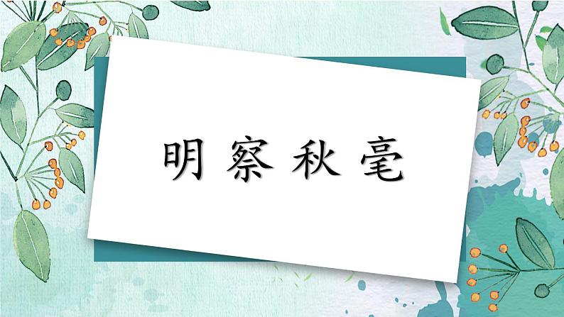 部编版语文三年级下册 2-3 阅读秘笈3：明察秋毫——训练自己迅速抓住文章主要信息的能力 期末复习课件第1页