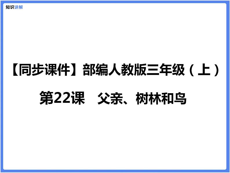 【同步课件】（部编三上）22.父亲、树林和鸟第1页