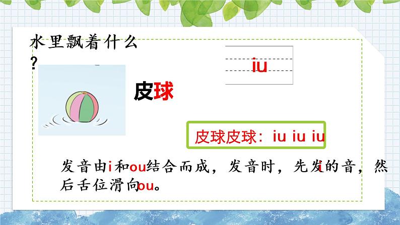 部编版语文一年级上册《汉语拼音10 ɑo ou  iu》课件05