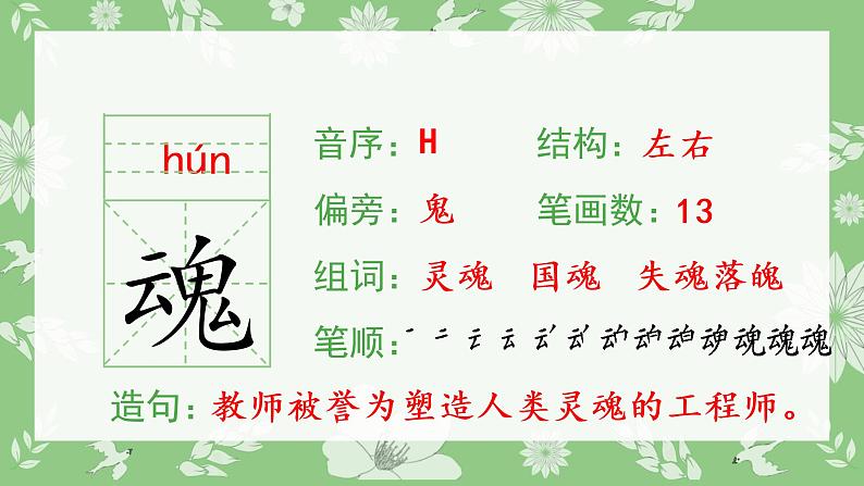 部编版三年级语文下册9 古诗三首生字课件04