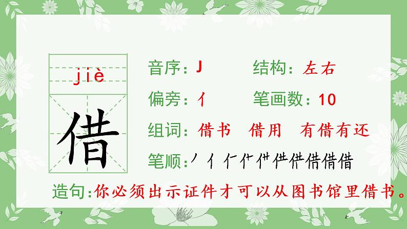 部编版三年级语文下册9 古诗三首生字课件05