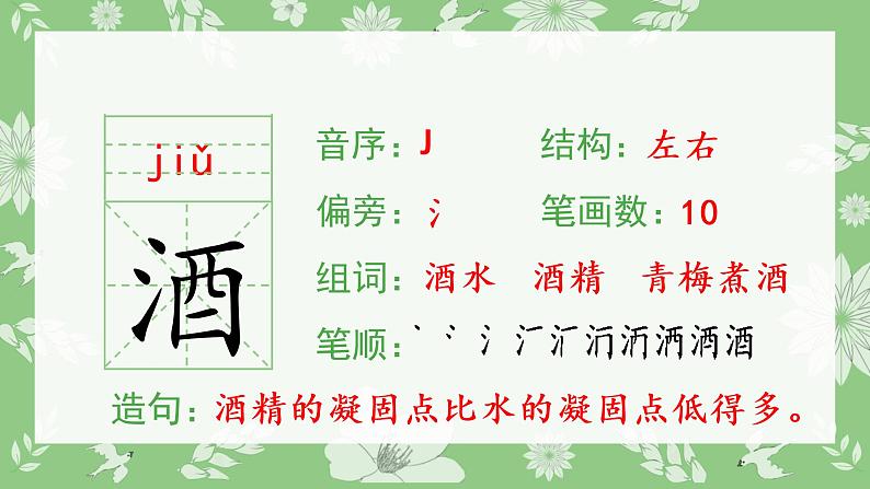 部编版三年级语文下册9 古诗三首生字课件06