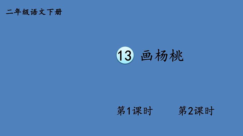 部编版二年级语文下册--13 画杨桃（精品课件）第1页