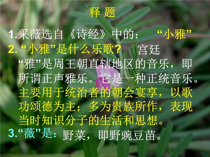 部编版六年级语文下册--古诗词诵读1.采薇（节选）（课件1）第7页