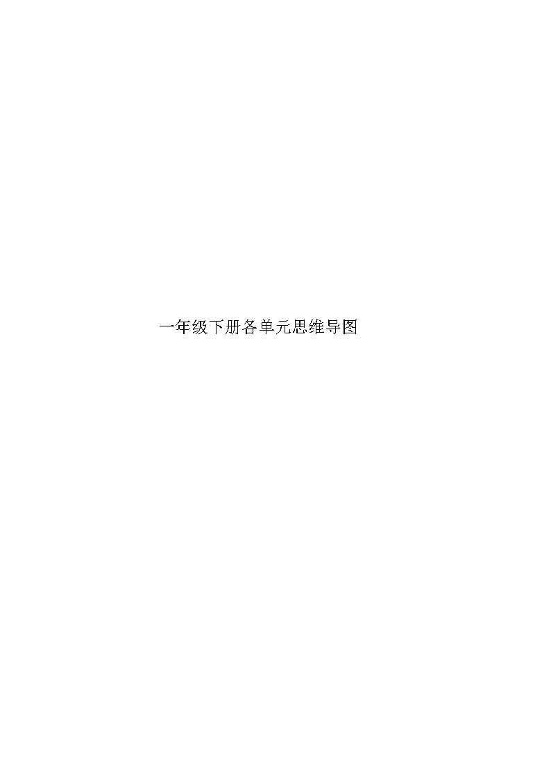 人教版一年级语文下册各单元思维导图01