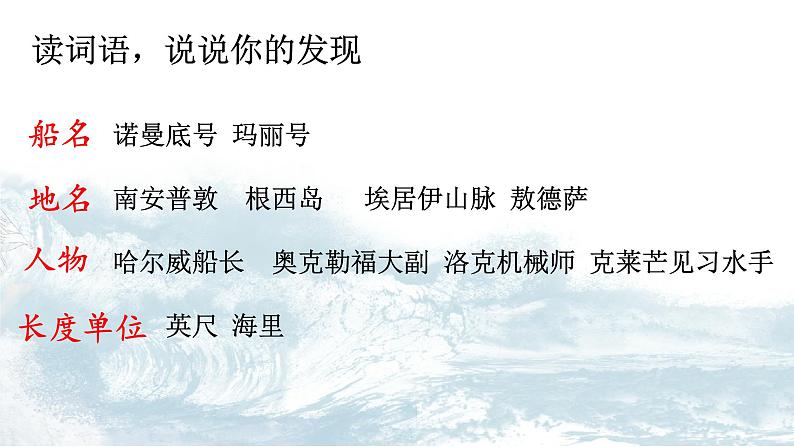 语文部编版4年级下册23课 “诺曼底号”遇难记1课件PPT04