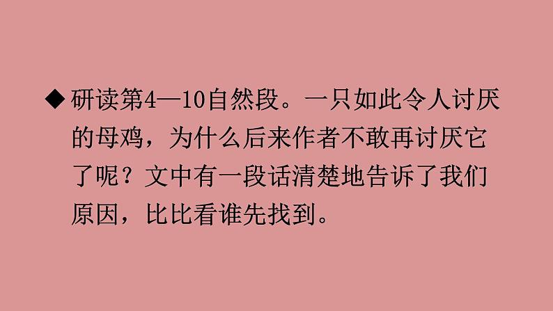 语文部编版4年级下册14课 母鸡1课件PPT第4页