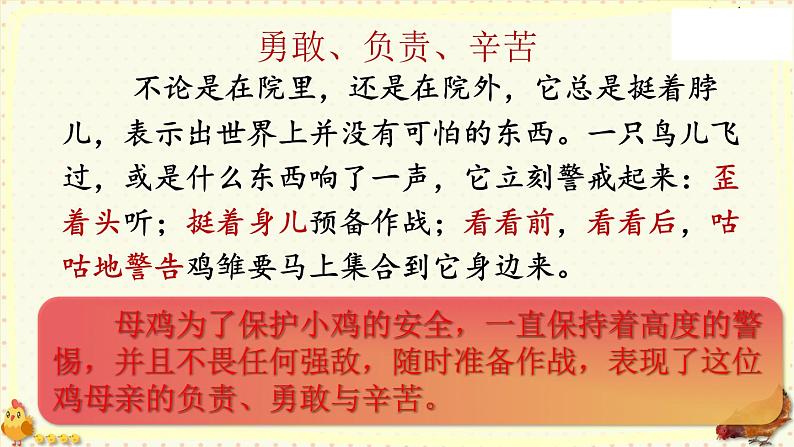 语文部编版4年级下册14课 母鸡1课件PPT第8页