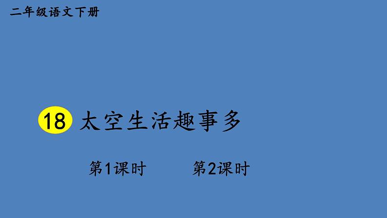 部编版二年级语文下册--18 太空生活趣事多（精品课件）第1页