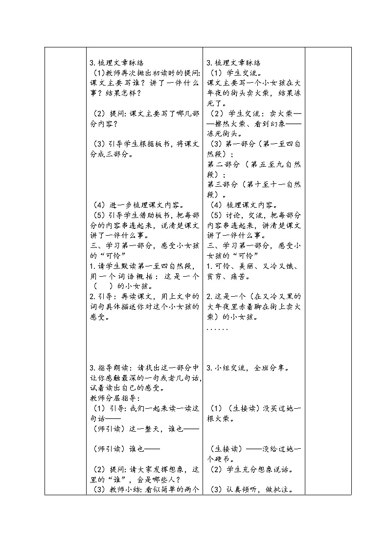 8《卖火柴的小女孩》第3页