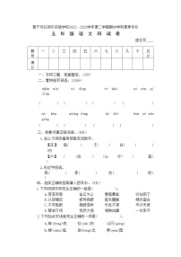 广东省揭阳市普宁市红领巾实验学校2022-2023学年五年级下学期期中学科素养评价语文试卷