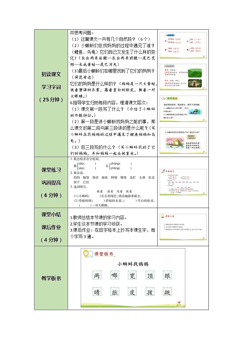 1《小蝌蚪找妈妈》课件+教案+练习课件+朗读视频02