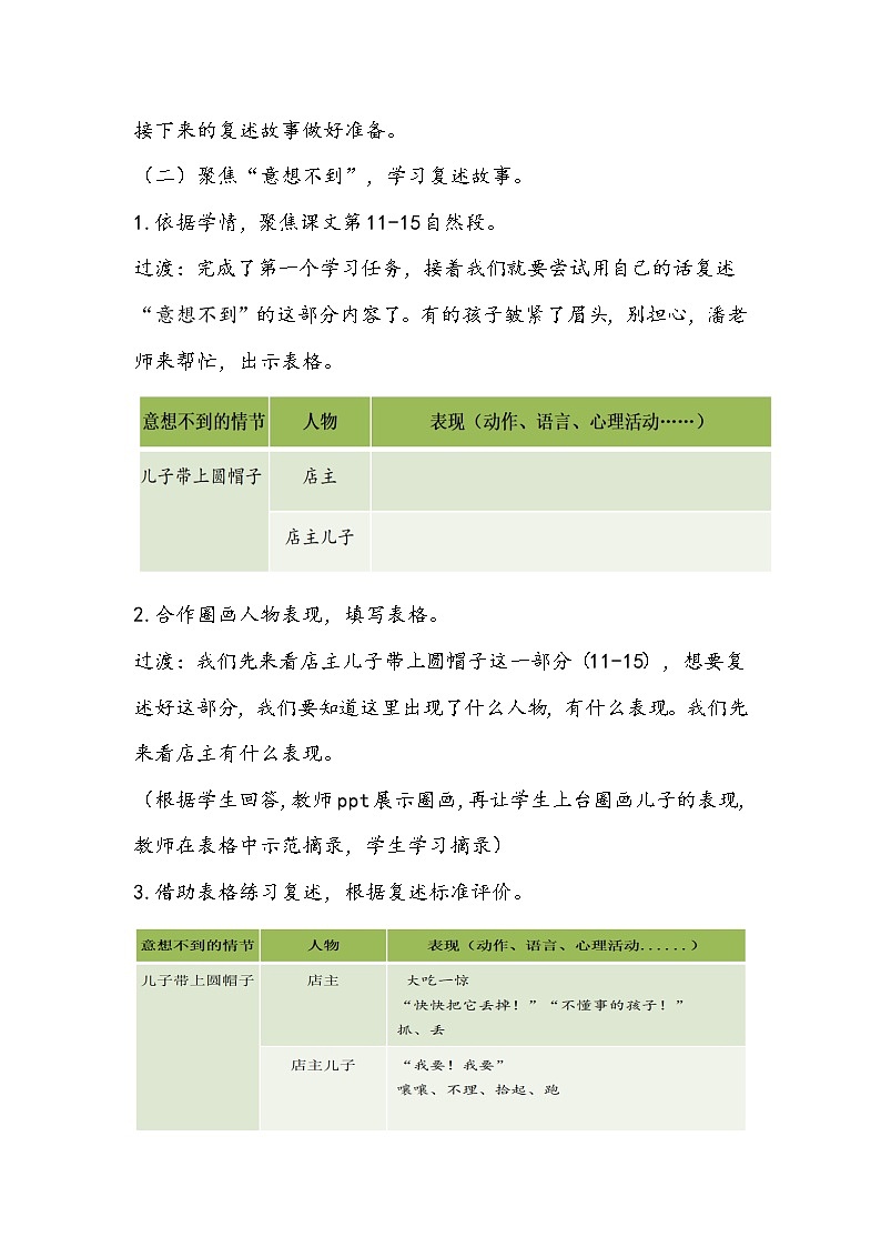 部编版语文三年级下册《方帽子店》教学设计第3页