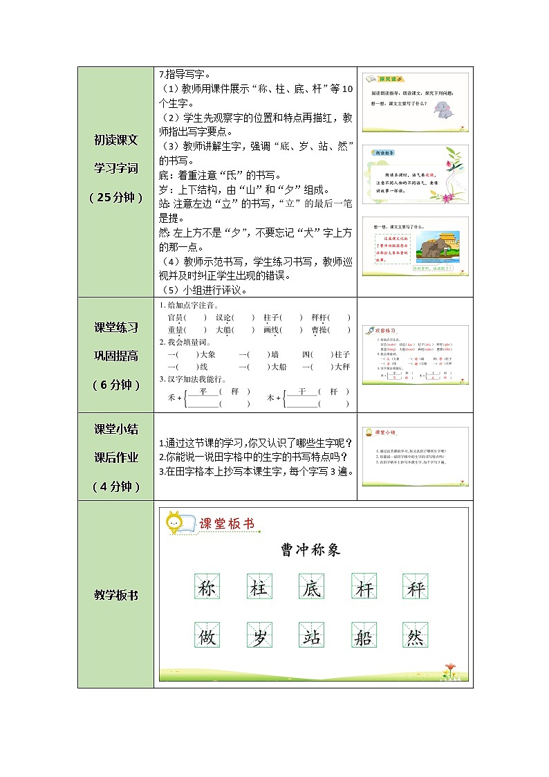 4《曹冲称象》课件+教案+练习课件+朗读视频02