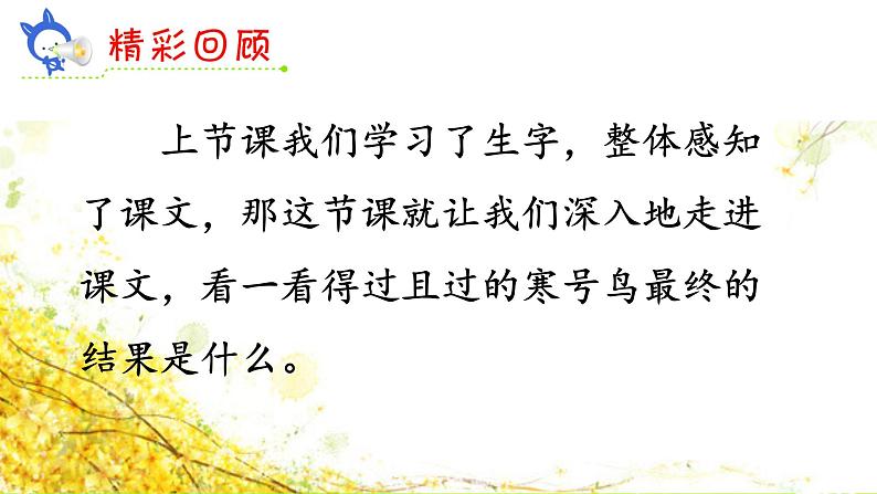 13《寒号鸟》课件+教案+练习课件+朗读视频02