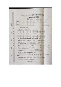 山东省临沭县2022-2023年下学期期中教学质量监测三年级语文试题