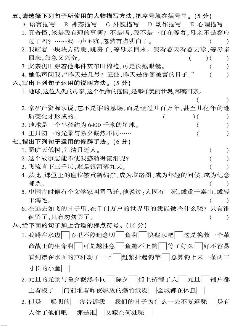 小升初-语文-超级卷-句子专项训练（一）第2页